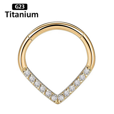 1 buc G23 F136 titan 16G cu balamale 8-10mm nas Clicker Tragus Sleeper Cercei cercei lacrimă Septum Piercing Bijuterii