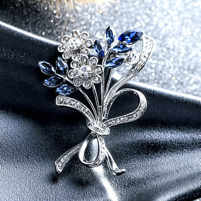 Xingyunday Calitate Elegantă Trandafir Albastru Cristal Ace Data Nunta Bijuterii Anual Marca Rochie Coat Accesorii