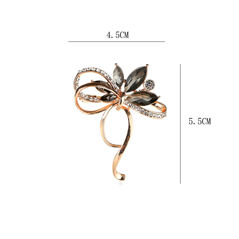 Broșe cu fundă cu strass în 2 culori pentru femei Broșă cu fundă Bijuterii de modă vintage Accesorii de iarnă