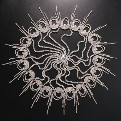 Stonefans, lanț de păr cu ciucuri de cristal gol, caciulă de nuntă pentru femei 2023, bentiță cu stras de mireasă, șapcă, pălărie, bijuterii indiene