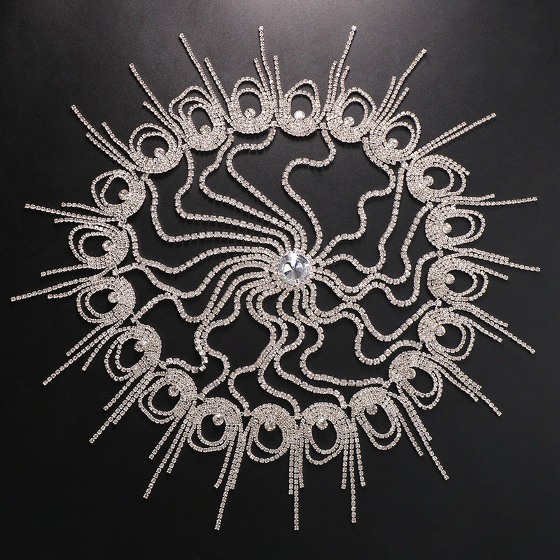 Stonefans, lanț de păr cu ciucuri de cristal gol, caciulă de nuntă pentru femei 2023, bentiță cu stras de mireasă, șapcă, pălărie, bijuterii indiene