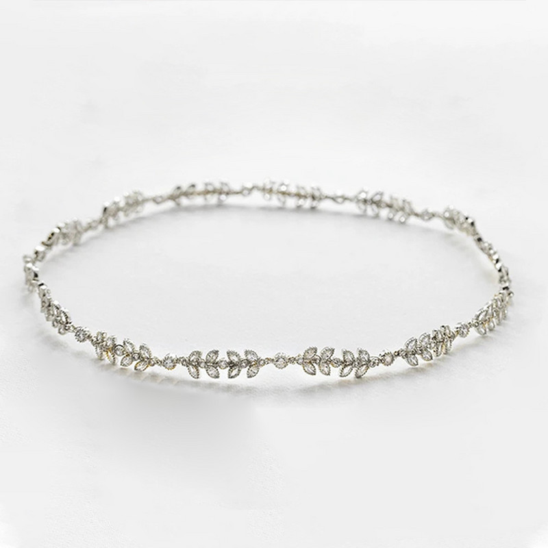 Stonefans Strass Cristal Lanț Cap Mireasă Accesorii Păr Mireasă Bandă Zircon Nunta Femei Bijuterii Cap Tiara lucrate manual