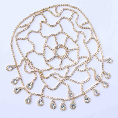 2021 hollow strass plasă caciulă nuntă cap lanț bijuterii pentru femei de lux cristal banda cap șapcă pălărie accesorii de păr
