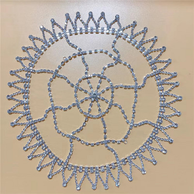 2021 hollow strass plasă caciulă nuntă cap lanț bijuterii pentru femei de lux cristal banda cap șapcă pălărie accesorii de păr