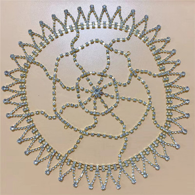 2021 hollow strass plasă caciulă nuntă cap lanț bijuterii pentru femei de lux cristal banda cap șapcă pălărie accesorii de păr