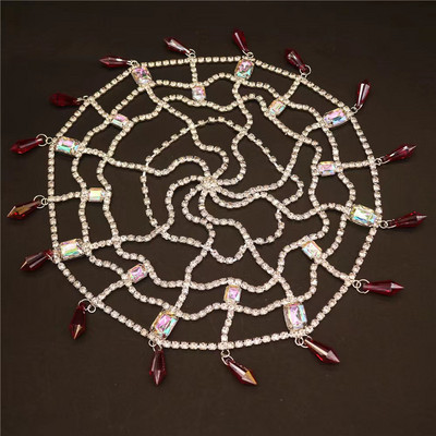 2021 hollow strass plasă caciulă nuntă cap lanț bijuterii pentru femei de lux cristal banda cap șapcă pălărie accesorii de păr