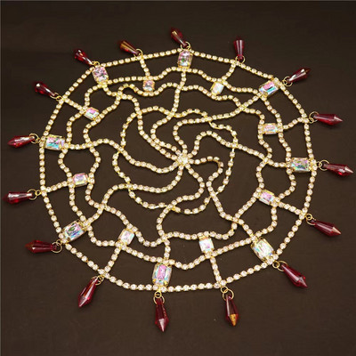 2021 hollow strass plasă caciulă nuntă cap lanț bijuterii pentru femei de lux cristal banda cap șapcă pălărie accesorii de păr