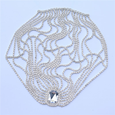 2021 hollow strass plasă caciulă nuntă cap lanț bijuterii pentru femei de lux cristal banda cap șapcă pălărie accesorii de păr