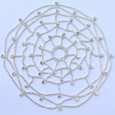 2021 hollow strass plasă caciulă nuntă cap lanț bijuterii pentru femei de lux cristal banda cap șapcă pălărie accesorii de păr