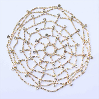 2021 hollow strass plasă caciulă nuntă cap lanț bijuterii pentru femei de lux cristal banda cap șapcă pălărie accesorii de păr