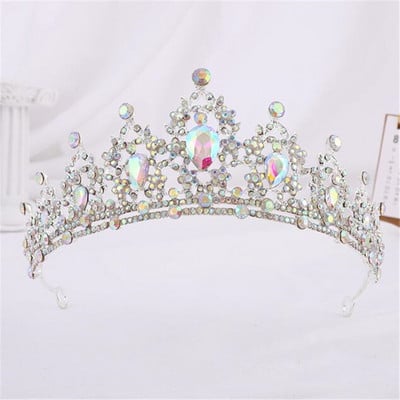 Coroana de cristal de culoare auriu de calitate pentru fete Tiare mici Rochie de coafura de bal Rochie de mireasa Bijuterii de par Accesorii de mireasa