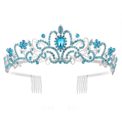 Coroana de cristal de culoare auriu de calitate pentru fete Tiare mici Rochie de coafura de bal Rochie de mireasa Bijuterii de par Accesorii de mireasa