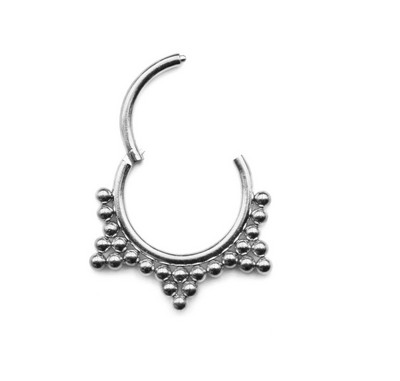 1 buc 316L oțel chirurgical septum Clicker segment nas inele cerc cu balamale Septum tragus helix nas piercing bijuterii pentru corp Ombligo