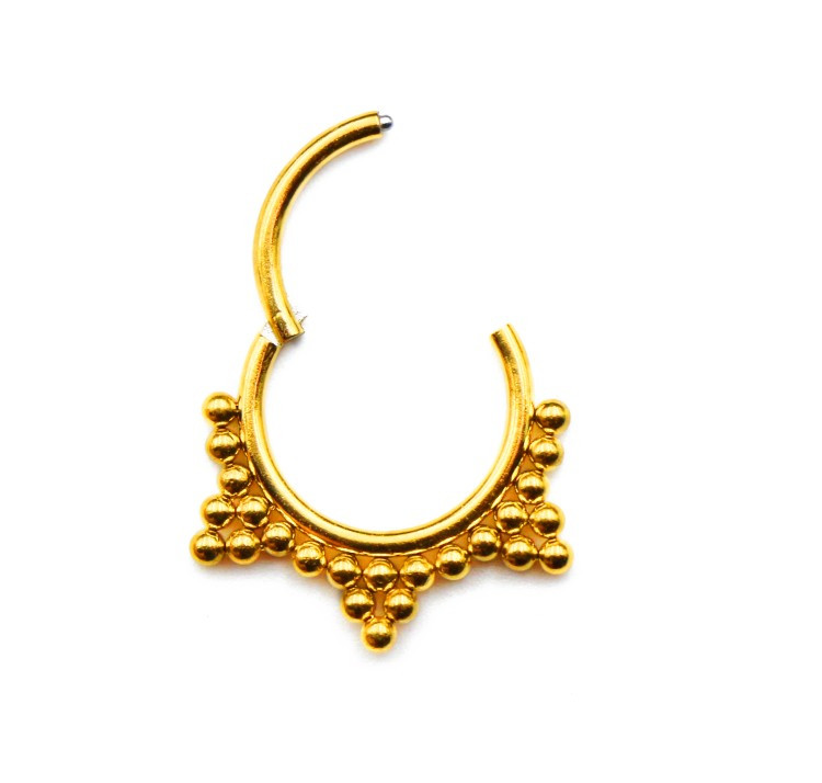 1 buc 316L oțel chirurgical septum Clicker segment nas inele cerc cu balamale Septum tragus helix nas piercing bijuterii pentru corp Ombligo