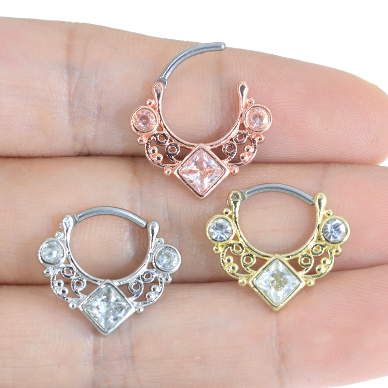 1 ks zirkónové krúžky do nosa z chirurgickej ocele 10 mm dámske šperky 2021 okrúhle zirkónové krúžky do nosa piercing do chrupavky náušnice telové šperky