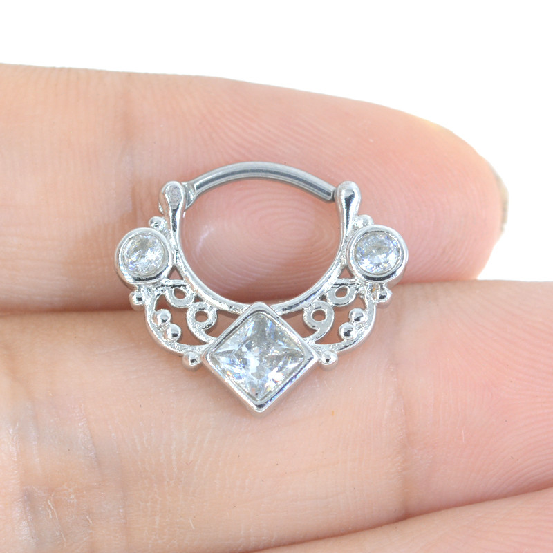 1 ks zirkónové krúžky do nosa z chirurgickej ocele 10 mm dámske šperky 2021 okrúhle zirkónové krúžky do nosa piercing do chrupavky náušnice telové šperky