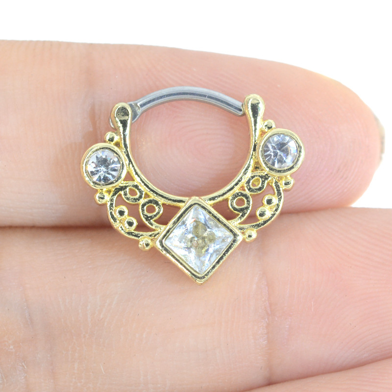 1 ks zirkónové krúžky do nosa z chirurgickej ocele 10 mm dámske šperky 2021 okrúhle zirkónové krúžky do nosa piercing do chrupavky náušnice telové šperky