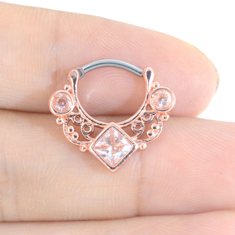 1 ks zirkónové krúžky do nosa z chirurgickej ocele 10 mm dámske šperky 2021 okrúhle zirkónové krúžky do nosa piercing do chrupavky náušnice telové šperky