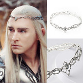 Movie King Round Elves Crown Tiara Women Waterdrop Циркон лента за глава Булчински аксесоари за коса Корона Сватбени шапки Подаръци