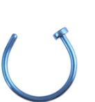 1 kus tvaru C, 100% titánový falošný septum 0,8*8 mm, falošný piercing do nosa striebornej farby, ženský strieborný...