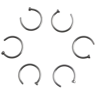 1 kus tvaru C, 100% titánový falošný septum 0,8*8 mm, falošný piercing do nosa striebornej farby, ženský strieborný...