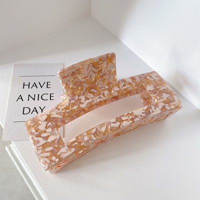 Păr Pătrat Mare Agrafă Crabi Gheare De Păr Geometrice De Acetat Accesorii De Păr De Granul Leopard Pentru Femei