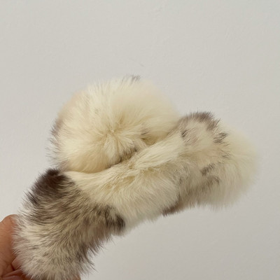 Moale Rex blană de iepure crab agrafă de păr colorată toamnă și iarnă gheare de păr de pluș moda coreeană femei accesorii pentru păr Accesorii pentru cap