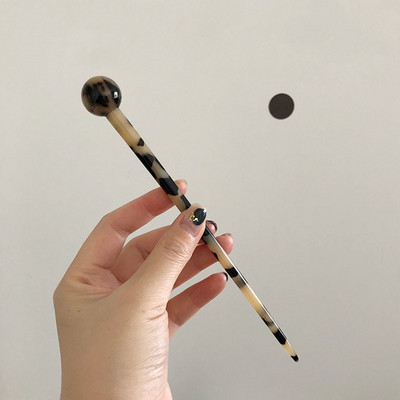 FFLACEL New Vintage Geometric Rotund Multicolor Bețișoare de păr Acetat din foaie de acetat Agrafe de păr Accesorii pentru femei