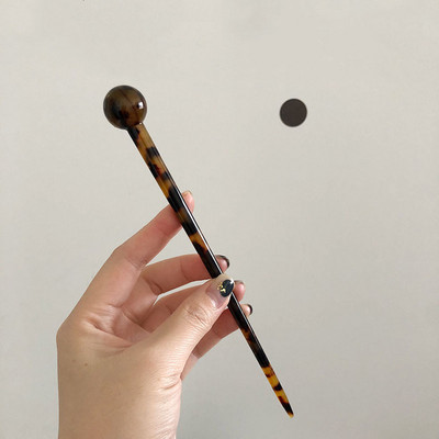 FFLACEL New Vintage Geometric Rotund Multicolor Bețișoare de păr Acetat din foaie de acetat Agrafe de păr Accesorii pentru femei