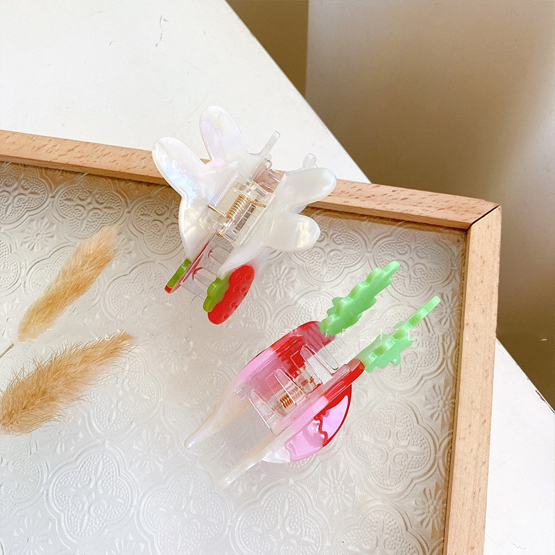 2023 New Trend Colorate Morcov Agrafe de păr pentru femei Minunat Acetat Iepure Păr de Animal Gheare Cochiră Fete Agrafe