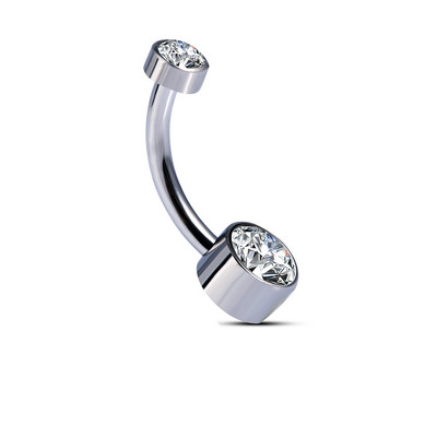 16G 3A CZ Bijuterie pentru buric piercing buric inel bijuterii corp implant titan ASTM F136 filet intern inel pentru buric