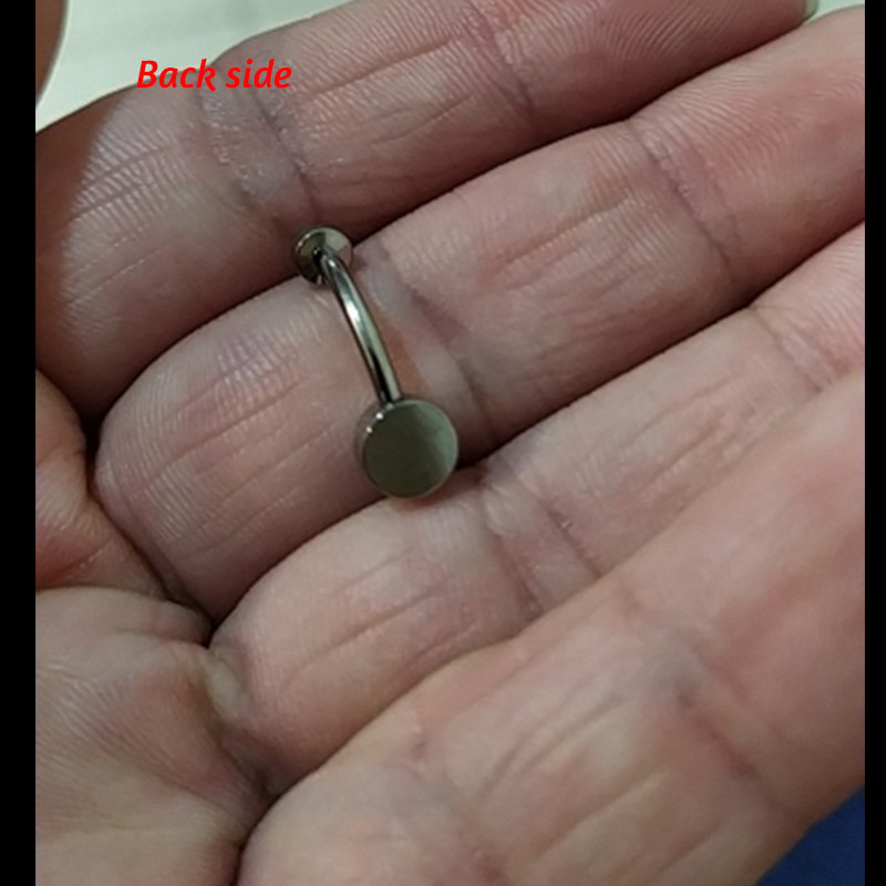 16G 3A CZ Bijuterie pentru buric piercing buric inel bijuterii corp implant titan ASTM F136 filet intern inel pentru buric