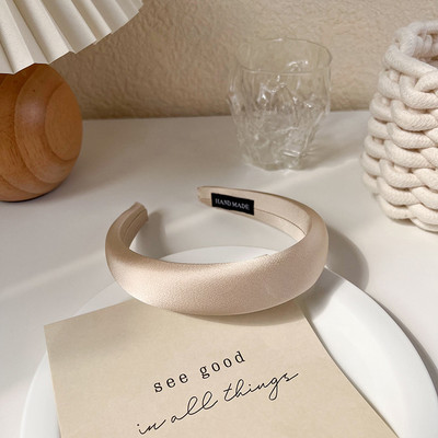 Modne krem bijele serije traka za glavu za žene Karirane trake za kosu za djevojčice Spužvasta pokrivala za glavu Obruč za kosu Ženski ukrasi za kosu Dodaci za kosu