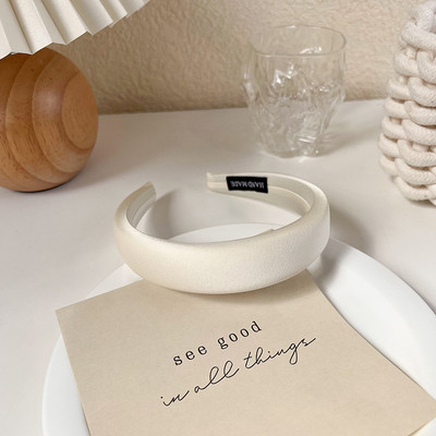 Modne krem bijele serije traka za glavu za žene Karirane trake za kosu za djevojčice Spužvasta pokrivala za glavu Obruč za kosu Ženski ukrasi za kosu Dodaci za kosu