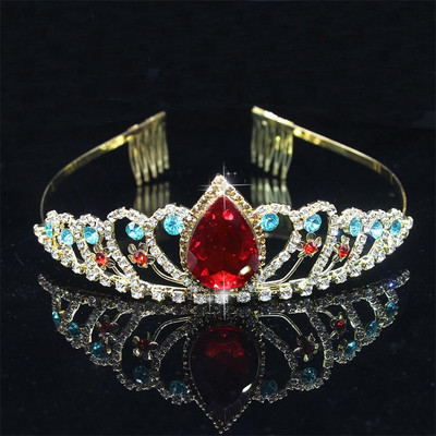 Nunta Mireasa Printesa Cristal Austriac Tiara Coroana Voal Accesoriu De Par Pentru Fete Copii Tiara Coroana Bijuterii Păr