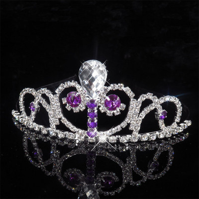 Nunta Mireasa Printesa Cristal Austriac Tiara Coroana Voal Accesoriu De Par Pentru Fete Copii Tiara Coroana Bijuterii Păr