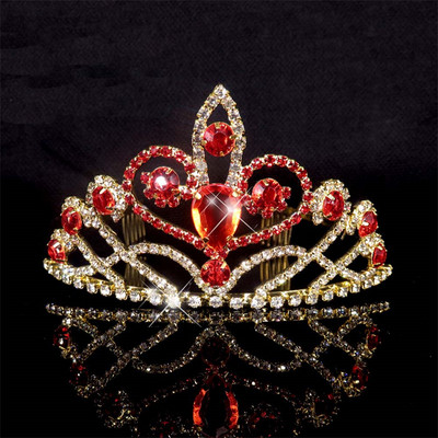 Nunta Mireasa Printesa Cristal Austriac Tiara Coroana Voal Accesoriu De Par Pentru Fete Copii Tiara Coroana Bijuterii Păr