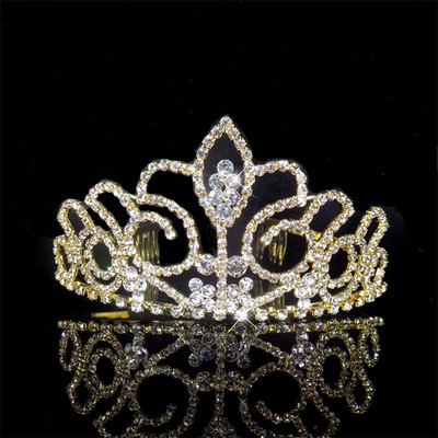 Nunta Mireasa Printesa Cristal Austriac Tiara Coroana Voal Accesoriu De Par Pentru Fete Copii Tiara Coroana Bijuterii Păr