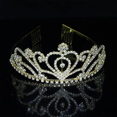 Nunta Mireasa Printesa Cristal Austriac Tiara Coroana Voal Accesoriu De Par Pentru Fete Copii Tiara Coroana Bijuterii Păr