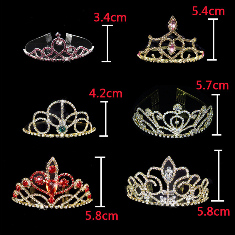 Nunta Mireasa Printesa Cristal Austriac Tiara Coroana Voal Accesoriu De Par Pentru Fete Copii Tiara Coroana Bijuterii Păr