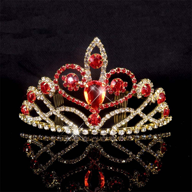 Nunta Mireasa Printesa Cristal Austriac Tiara Coroana Voal Accesoriu De Par Pentru Fete Copii Tiara Coroana Bijuterii Păr