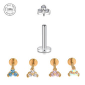 Oțel chirurgical Labret Stud Buză Medusa Inel Ureche Cartilaj Helix Tragus Lobe Concha Piercing Cercei Hipoalergenic Bijuterii pentru corp