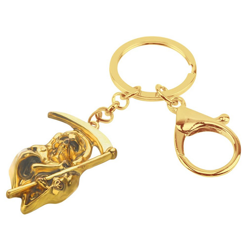Bonsny din aliaj de Halloween, placat cu aur antic, brelocuri Grim Reaper, drăguț, breloc, bijuterii, pentru femei, copii, adolescenți, cadou amuzant, decorare