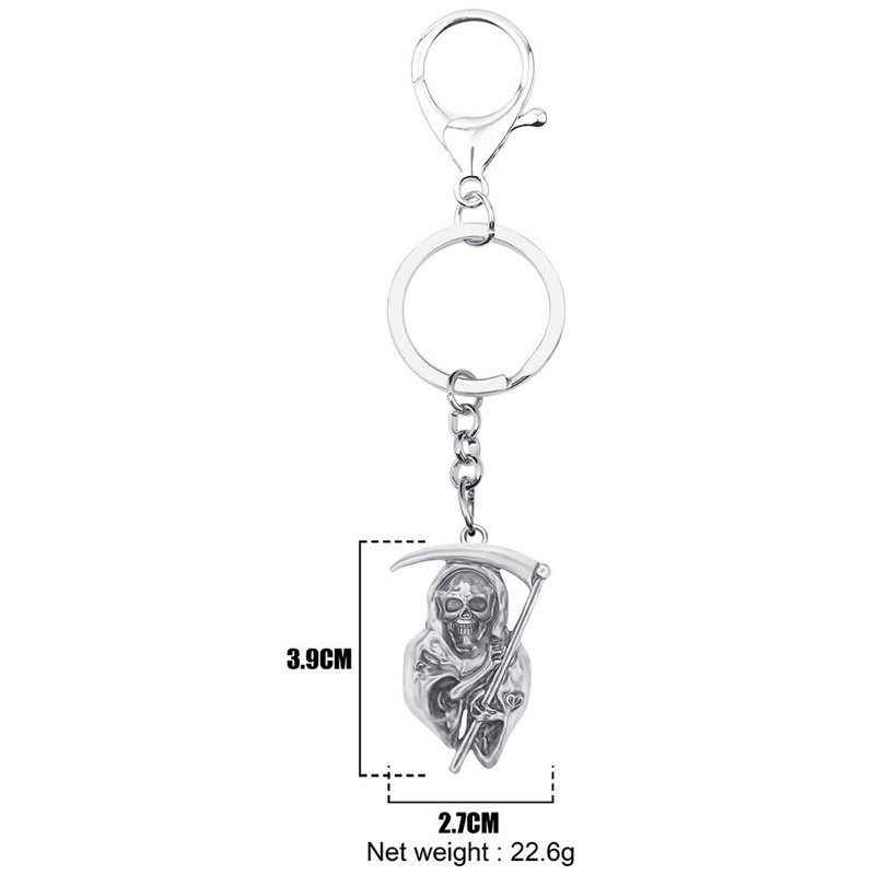Bonsny din aliaj de Halloween, placat cu aur antic, brelocuri Grim Reaper, drăguț, breloc, bijuterii, pentru femei, copii, adolescenți, cadou amuzant, decorare