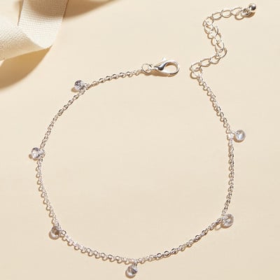Sieviešu potītes zelta rotaslieta Rhinestone pušķis Anklet modes rotaslietas tobilleras mujer zapatos tobilleras