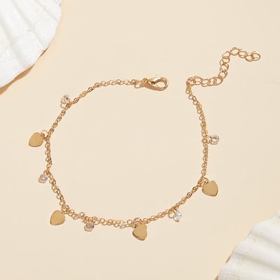 Sieviešu potītes zelta rotaslieta Rhinestone pušķis Anklet modes rotaslietas tobilleras mujer zapatos tobilleras