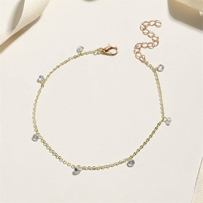 Tobillera de dama Bralet de glezna de aur Brat de glezna cu strass ciucuri Bijuterii de moda tobilleras mujer zapatos tobilleras