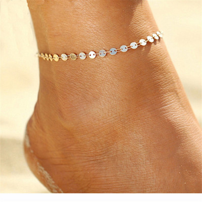 Huitan minimaliste femei gleznă gleznă modă o bucată picior brățară cu lanț Purtare zilnică sandale desculțe bijuterii pentru picioare, livrare picătură