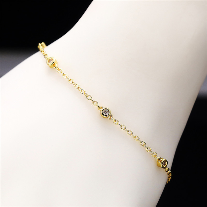 Huitan minimaliste femei gleznă gleznă modă o bucată picior brățară cu lanț Purtare zilnică sandale desculțe bijuterii pentru picioare, livrare picătură