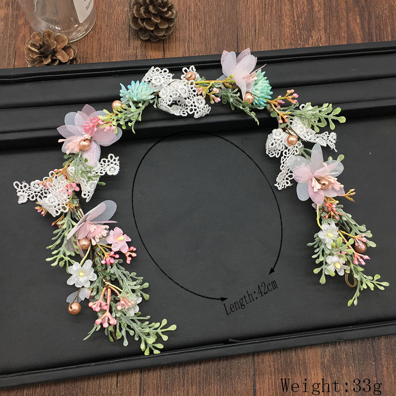 Mireasă Accesorii pentru păr de nuntă Bentite superbe de flori pentru păr împletit Viță de vie Perlă Ornament pentru păr pentru femei, fete